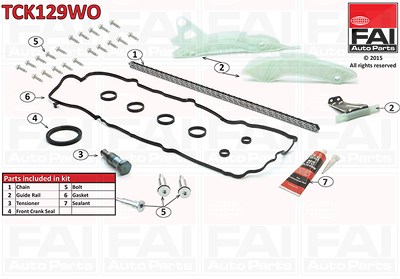 Fai Autoparts Steuerkettensatz [Hersteller-Nr. TCK129WO] für BMW, Citroën, Ds, Mini, Opel, Peugeot von FAI AutoParts