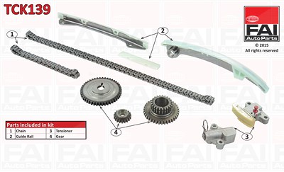 Fai Autoparts Steuerkettensatz [Hersteller-Nr. TCK139] für Nissan, Renault von FAI AutoParts