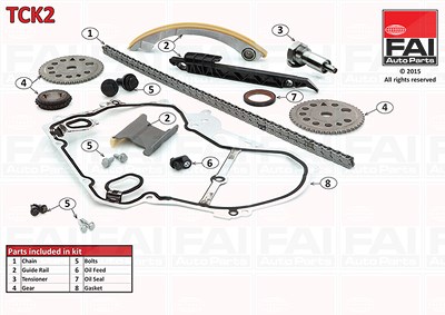 Fai Autoparts Steuerkettensatz [Hersteller-Nr. TCK2] für Opel von FAI AutoParts