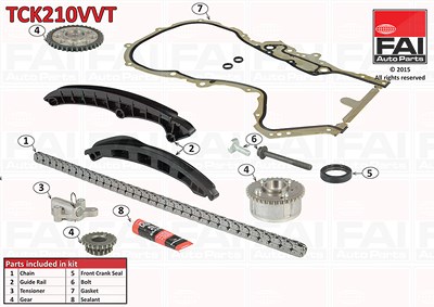 Fai Autoparts Steuerkettensatz [Hersteller-Nr. TCK210VVT] für VW von FAI AutoParts