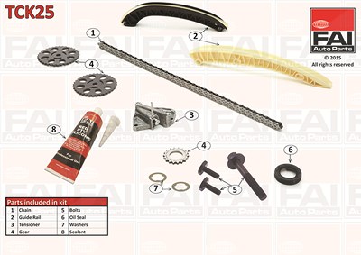 Fai Autoparts Steuerkettensatz [Hersteller-Nr. TCK25] für Seat, Skoda, VW von FAI AutoParts