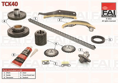 Fai Autoparts Steuerkettensatz [Hersteller-Nr. TCK40] für Mitsubishi von FAI AutoParts