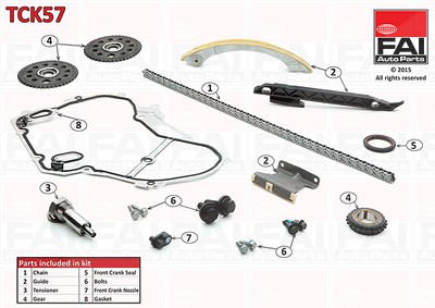 Fai Autoparts Steuerkettensatz [Hersteller-Nr. TCK57] für Opel, Saab von FAI AutoParts