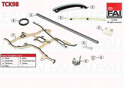 Fai Autoparts Steuerkettensatz [Hersteller-Nr. TCK98] für Chevrolet, Opel, Vauxhall von FAI AutoParts