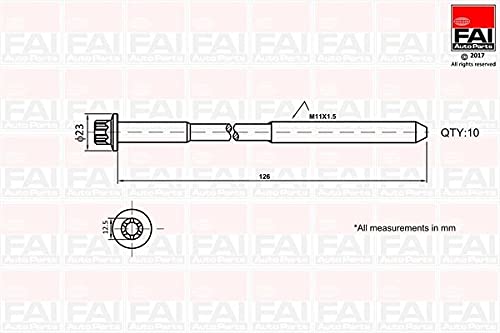 B1139 FAI HEAD BOLT (BOX OF 10) OE QUALITY von FAI Autoparts