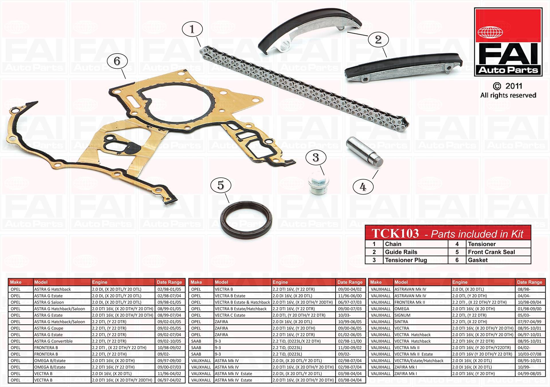 FAI Autoparts TCK103 Steuerkettensatz von FAI Autoparts