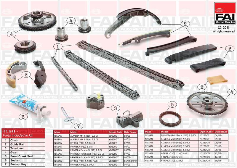 TCK41 FAI TIMING CHAIN KIT OE QUALITY von FAI Autoparts