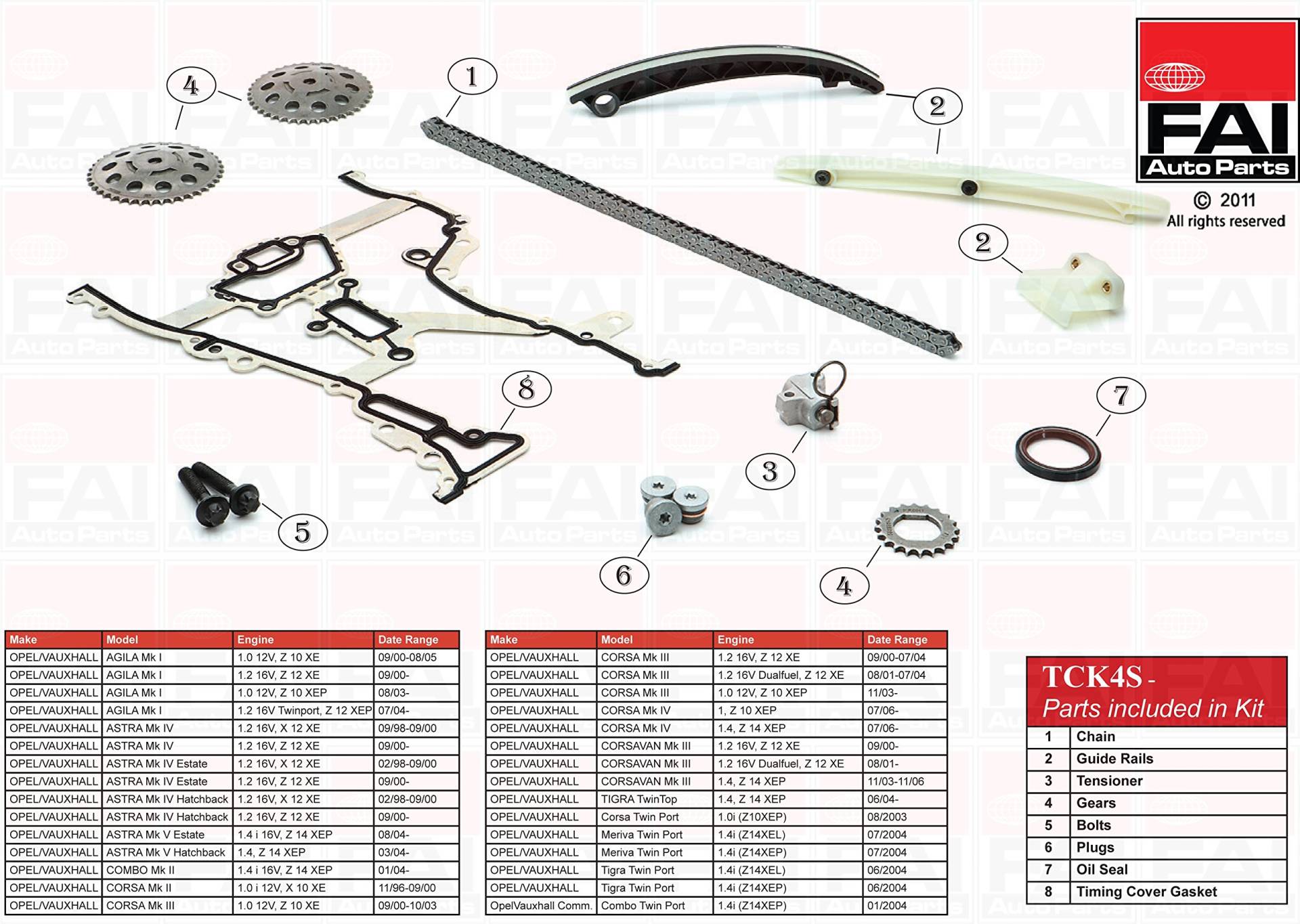 TCK4S FAI TIMING CHAIN KIT OE QUALITY von FAI Autoparts