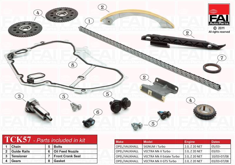 TCK57 FAI TIMING CHAIN KIT OE QUALITY von FAI Autoparts