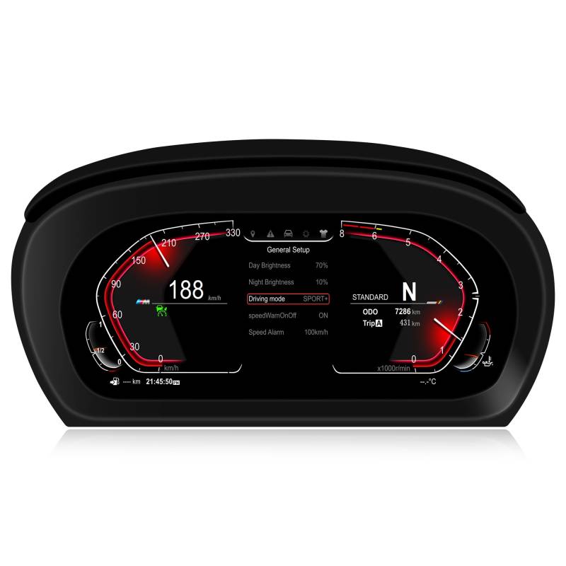 10'' Digitales Kombiinstrument für BMW 3er E90 E91 E92 2005-2012 Armaturenbrett Tachometer von FAJSE