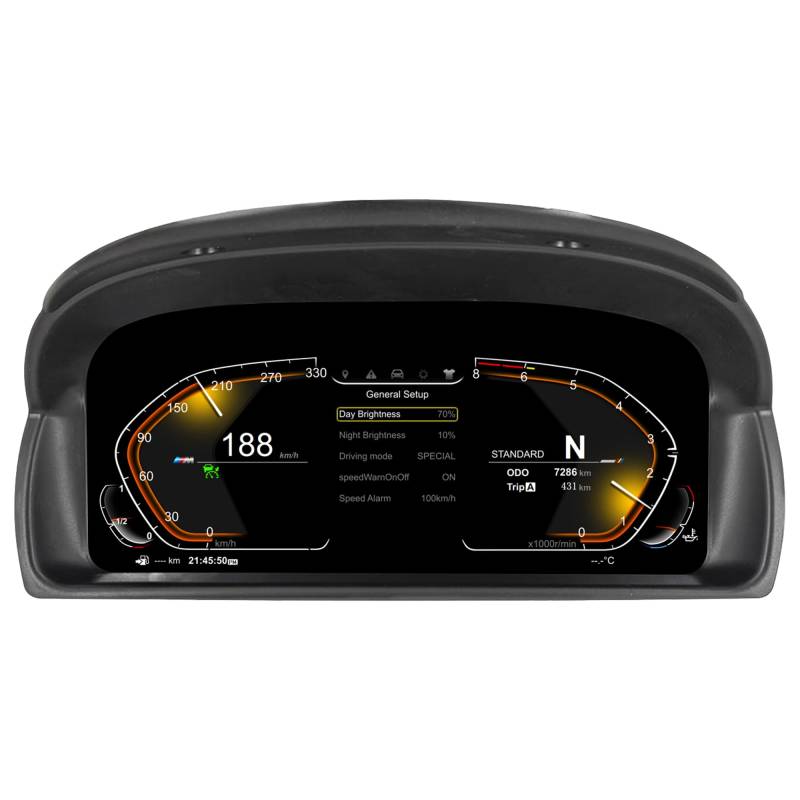 10'' Digitales Kombiinstrument für BMW X1 E84 2006-2015 Armaturenbrett Tachometer von FAJSE