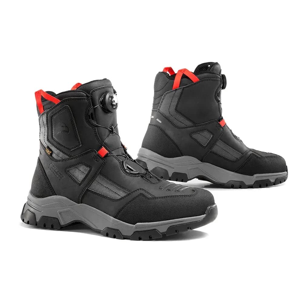 Falco Arrakis Wasserdichte Motorradstiefel (Black,43) von FALCO