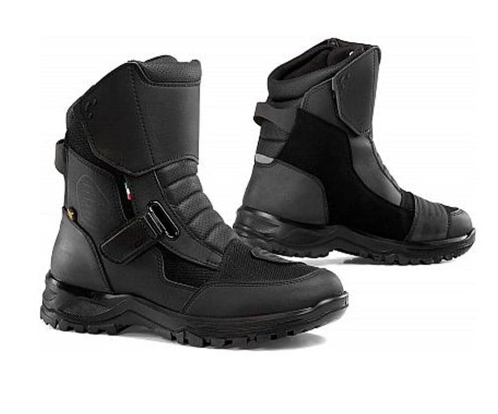 Falco Land 3 Wasserdichte Motorradstiefel (Black,43) von FALCO