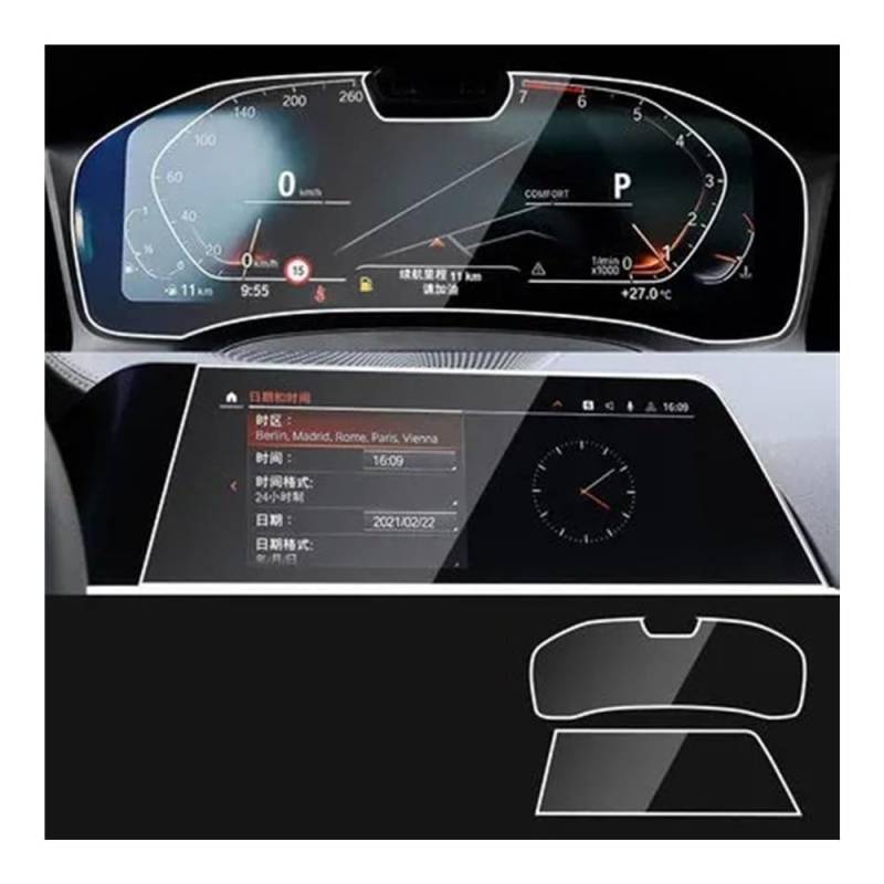 Displayschutzfolie Folie Auto GPS Navigation Schutz Film Für G20 Für G21 Für Serie 3 2020-2021 Auto Instrument Panel Bildschirm Schutz von FALELELV