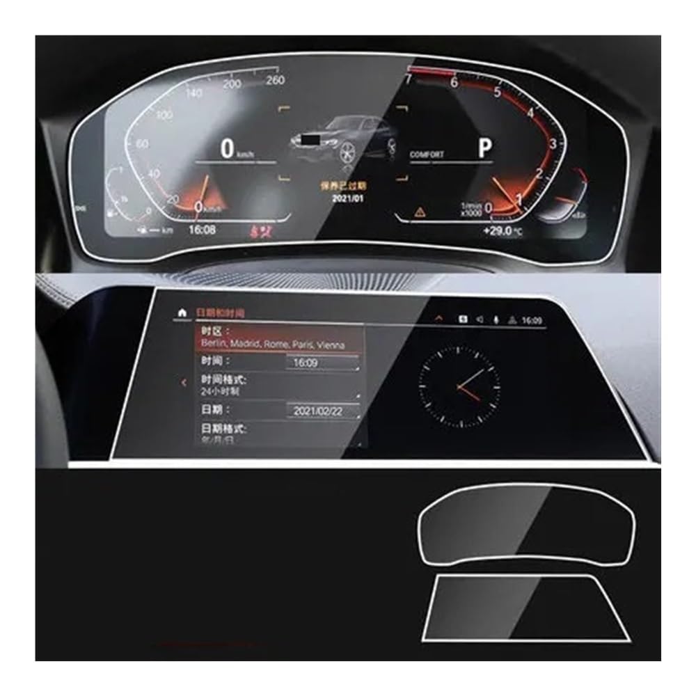 Displayschutzfolie Folie Auto GPS Navigation Schutz Film Für G20 Für G21 Für Serie 3 2020-2021 Auto Instrument Panel Bildschirm Schutz von FALELELV