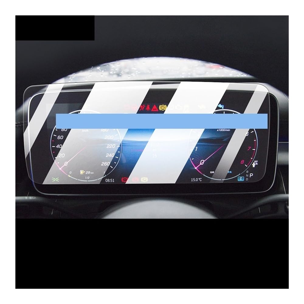 Displayschutzfolie Folie Auto Innen Instrument Panel Membran Bildschirm Gehärtetes Glas Schutz Film Für Benz Für W218 2024 von FALELELV