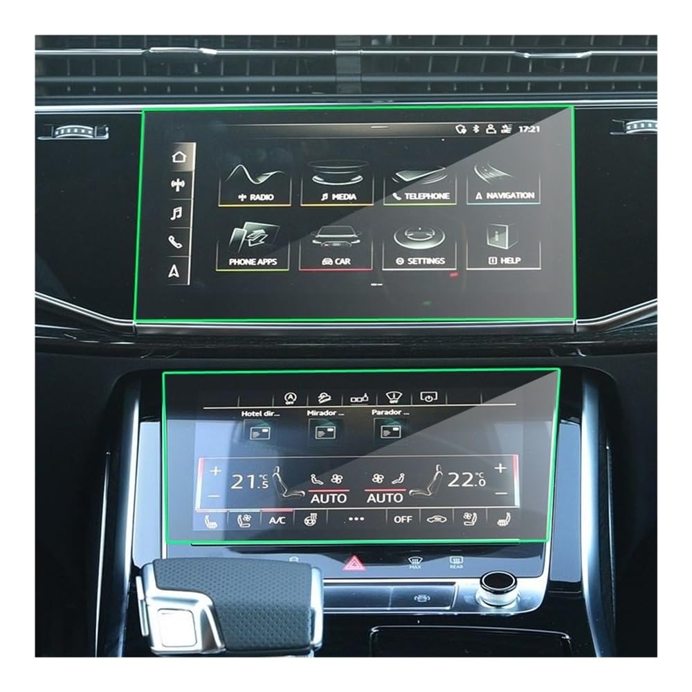 Displayschutzfolie Folie Auto Navigation Displayschutzfolie für Q8 2019-2021 Radio GPS Armaturenbrett Displayschutzfolie von FALELELV