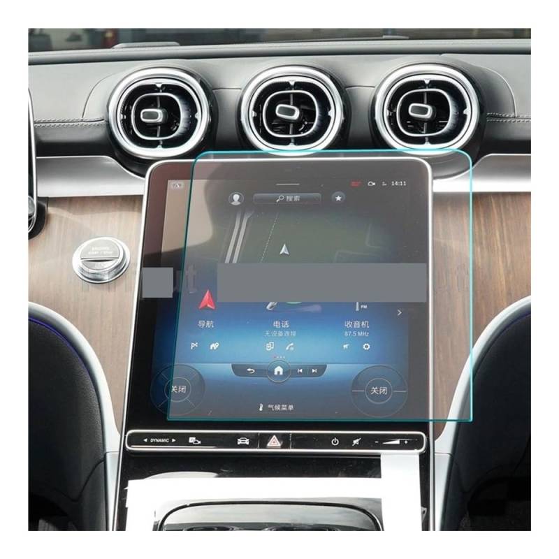 Displayschutzfolie Folie Auto Navigation Gehärtetes Glas Für Benz Für EQE 2023 Display-schutzfolie Dashboard Schutz von FALELELV