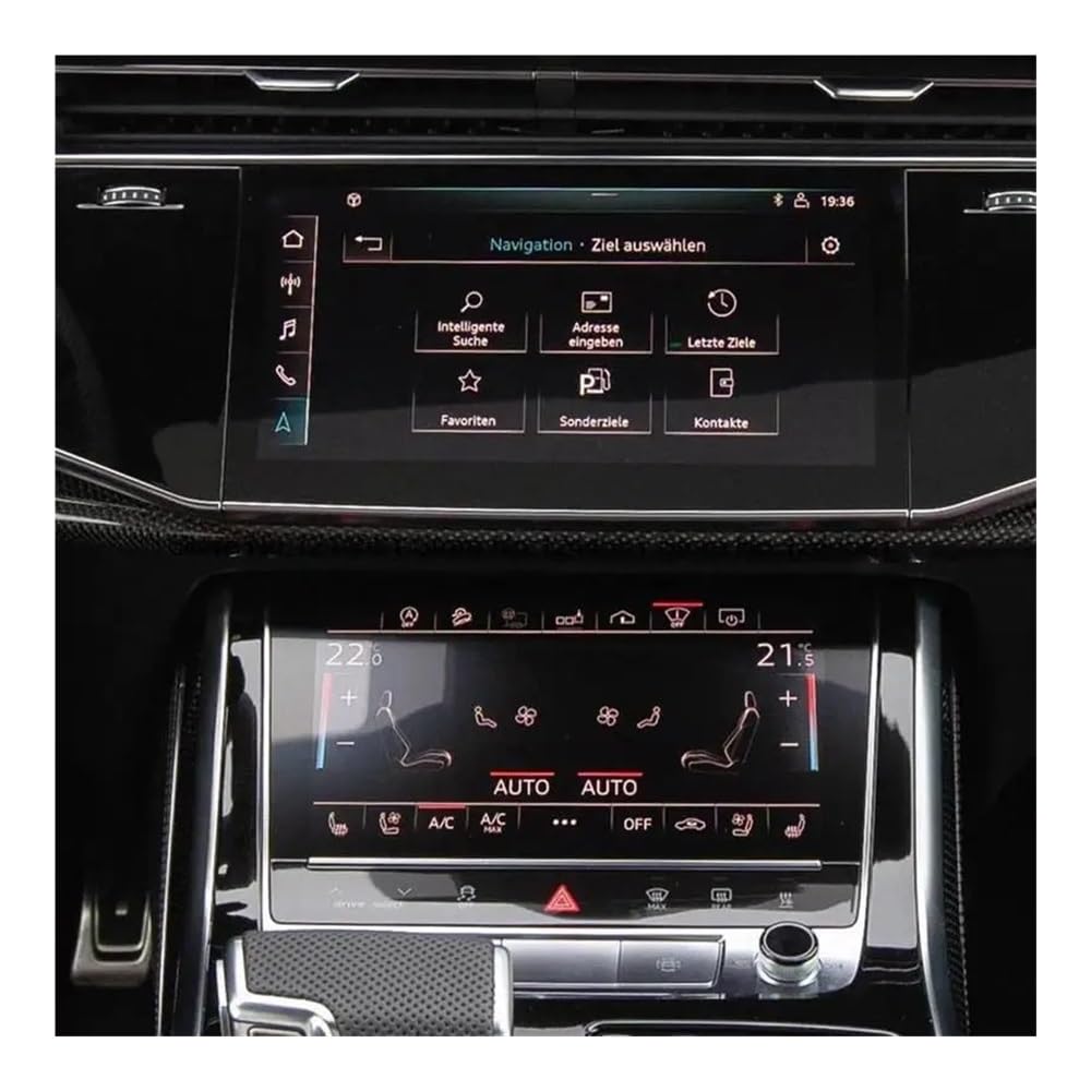 Displayschutzfolie Folie Auto-Navigation gehärtetes Glas Displayschutzfolie für Q8 2019–021 Radio GPS Dash Board Displayschutzfolie von FALELELV