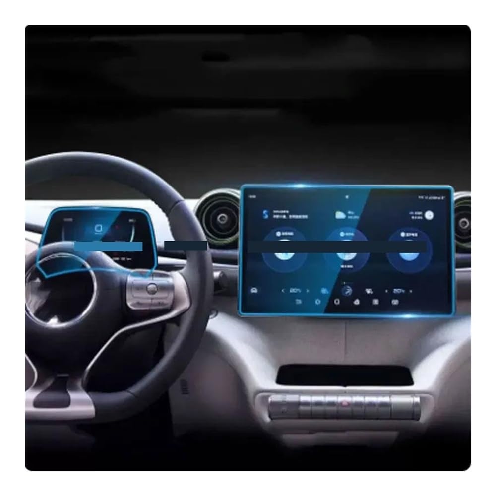 Displayschutzfolie Folie Displayschutzfolie aus gehärtetem Glas für BYD für Dolphin EV 2021–2024, GPS-Navigation und Instrument von FALELELV