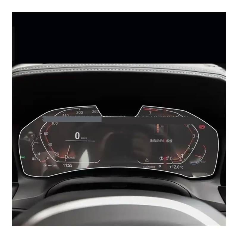 Displayschutzfolie Folie Displayschutzfolie aus gehärtetem Glas für G20 für G21 für Serie 3 2020-2022, Auto-Instrumententafel, Armaturenbrett-Mitte von FALELELV