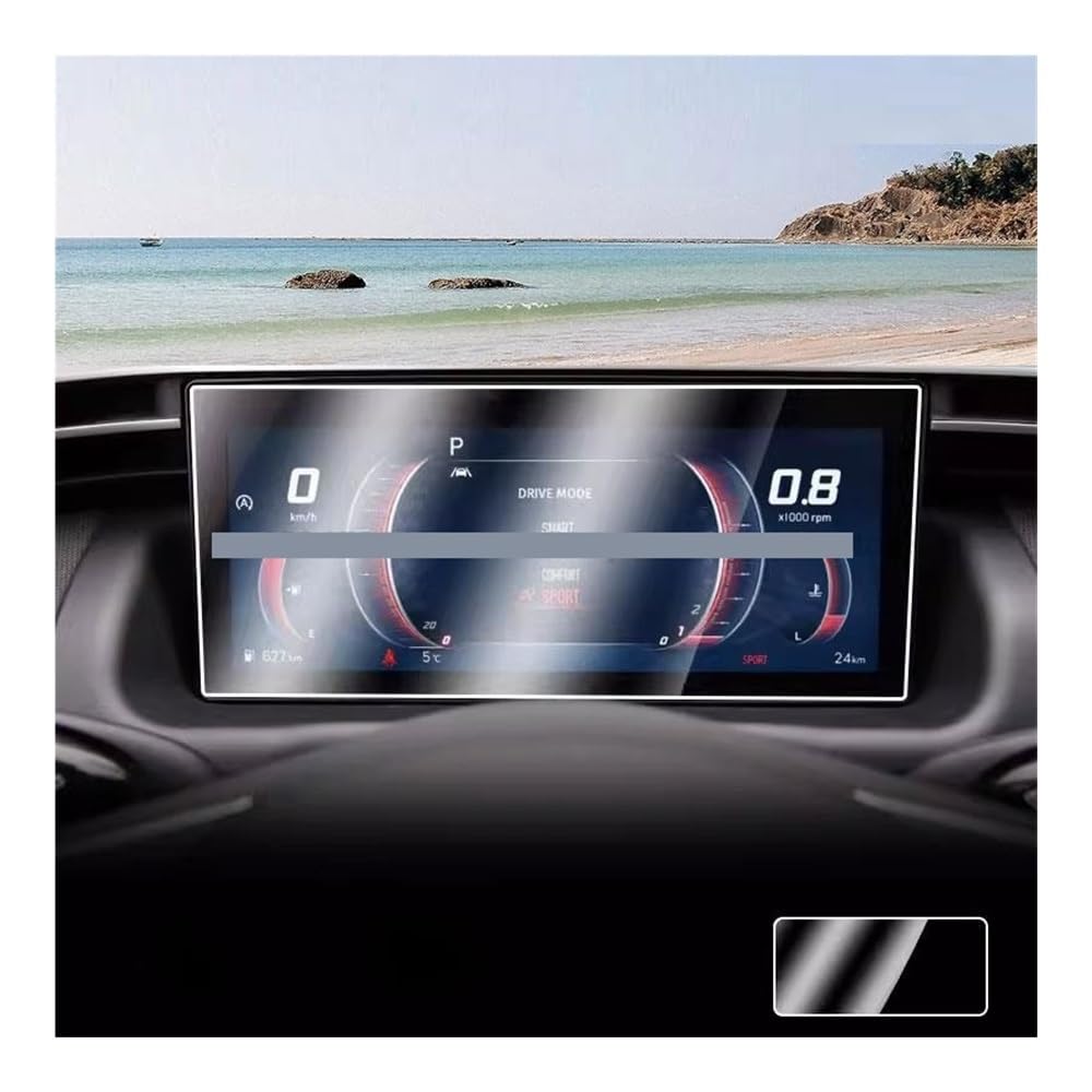 Displayschutzfolie Folie Displayschutzfolie aus gehärtetem Glas für Hyundai für Tucson L 2021–2023, Auto 10,25 Zoll, Instrumenten-Armaturenbrett-Innenraum von FALELELV