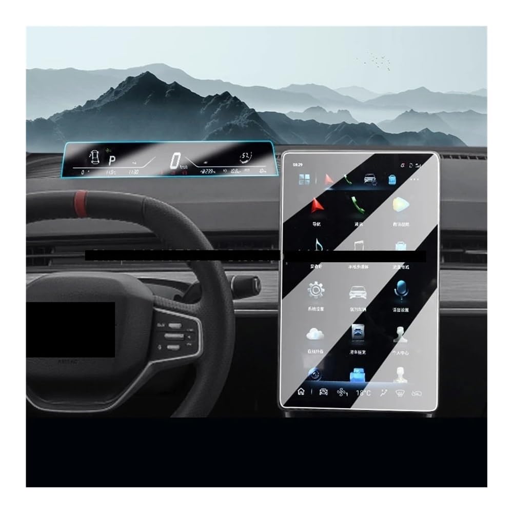 Displayschutzfolie Folie Displayschutzfolie aus gehärtetem Glas für NETA V 2021 2022 13 Zoll 14,6 Zoll Auto GPS-Navigation und Instrumentenfolie von FALELELV