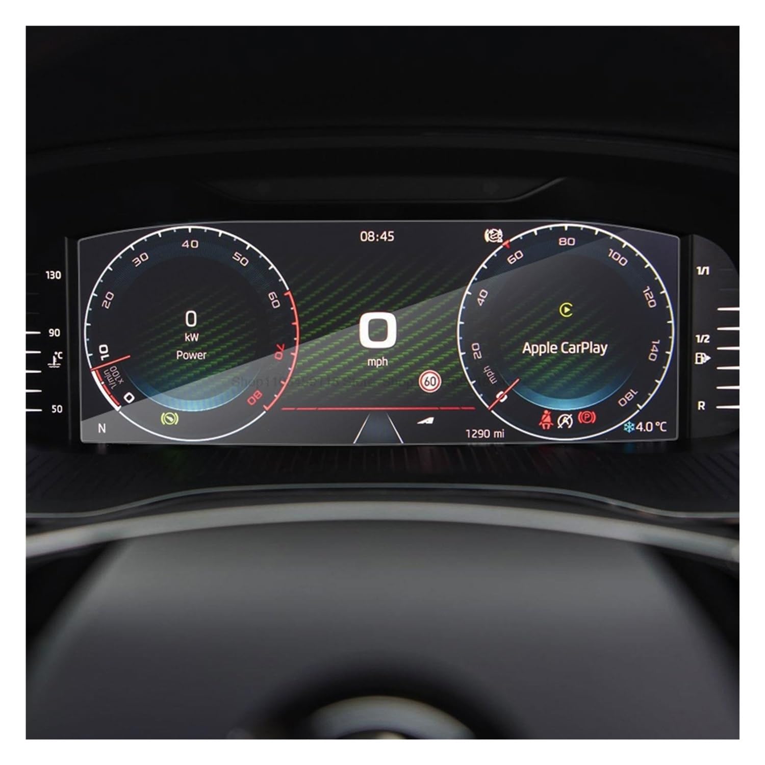 Displayschutzfolie Folie Displayschutzfolie aus gehärtetem Glas für Skoda für Octavia MK4 2020–2021 10 Zoll Autoinstrument von FALELELV