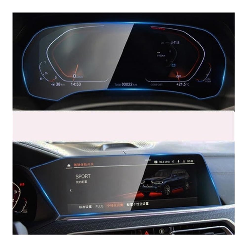 Displayschutzfolie Folie Displayschutzfolie aus gehärtetem Glas für X7 für G07 2019–2022, Auto-GPS-Navigationsinstrument von FALELELV