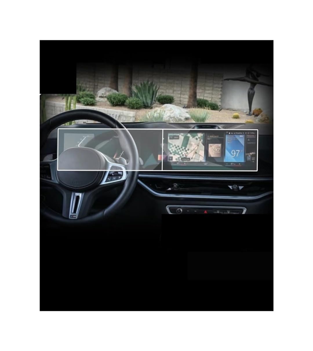 Displayschutzfolie Folie Für 5er-Serie für 530E für M3 2023 2024 Auto-GPS-Navigation und Armaturenbrett-Touchscreen-Schutzfolie von FALELELV