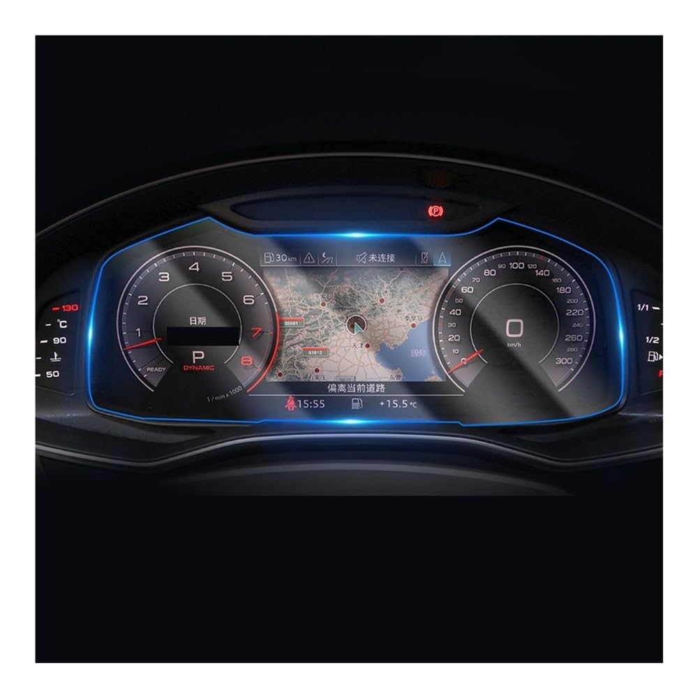 Displayschutzfolie Folie Für A6 Für S6 Für RS6 2019-2023 Auto Innen Instrument Panel Membran Bildschirm Gehärtetes Glas Schutz Film von FALELELV