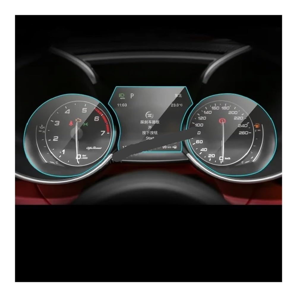 Displayschutzfolie Folie Für Alfa Für Romeo Für Stelvio Für Giulia 2015-2023 Instrument Panel Membran Bildschirm Schutz Film von FALELELV