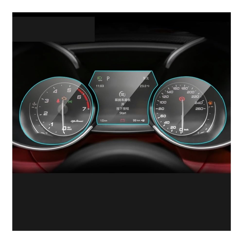 Displayschutzfolie Folie Für Alfa Für Romeo Für Stelvio Für Giulia 2015-2023 Instrument Panel Membran Bildschirm TPU Schutz Film von FALELELV