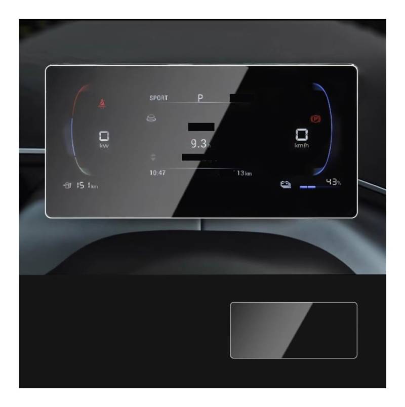 Displayschutzfolie Folie Für BYD E2 2023 Autonavigation und Armaturenbrett-Touchscreen-Schutzfolie von FALELELV