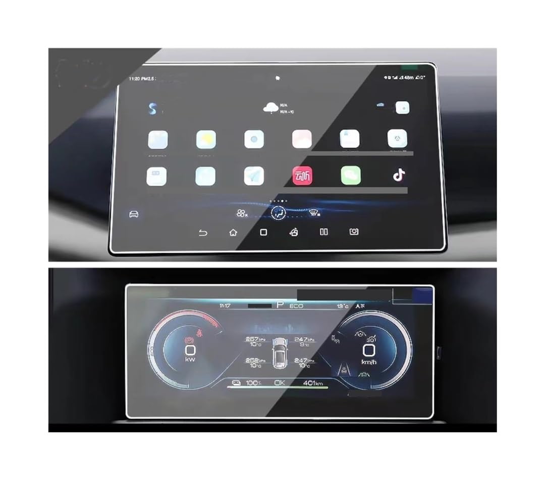 Displayschutzfolie Folie Für BYD Für Yuan 2024 12,8 Zoll GPS Navigation Und Dashboard Touch Screen Schutz Film von FALELELV