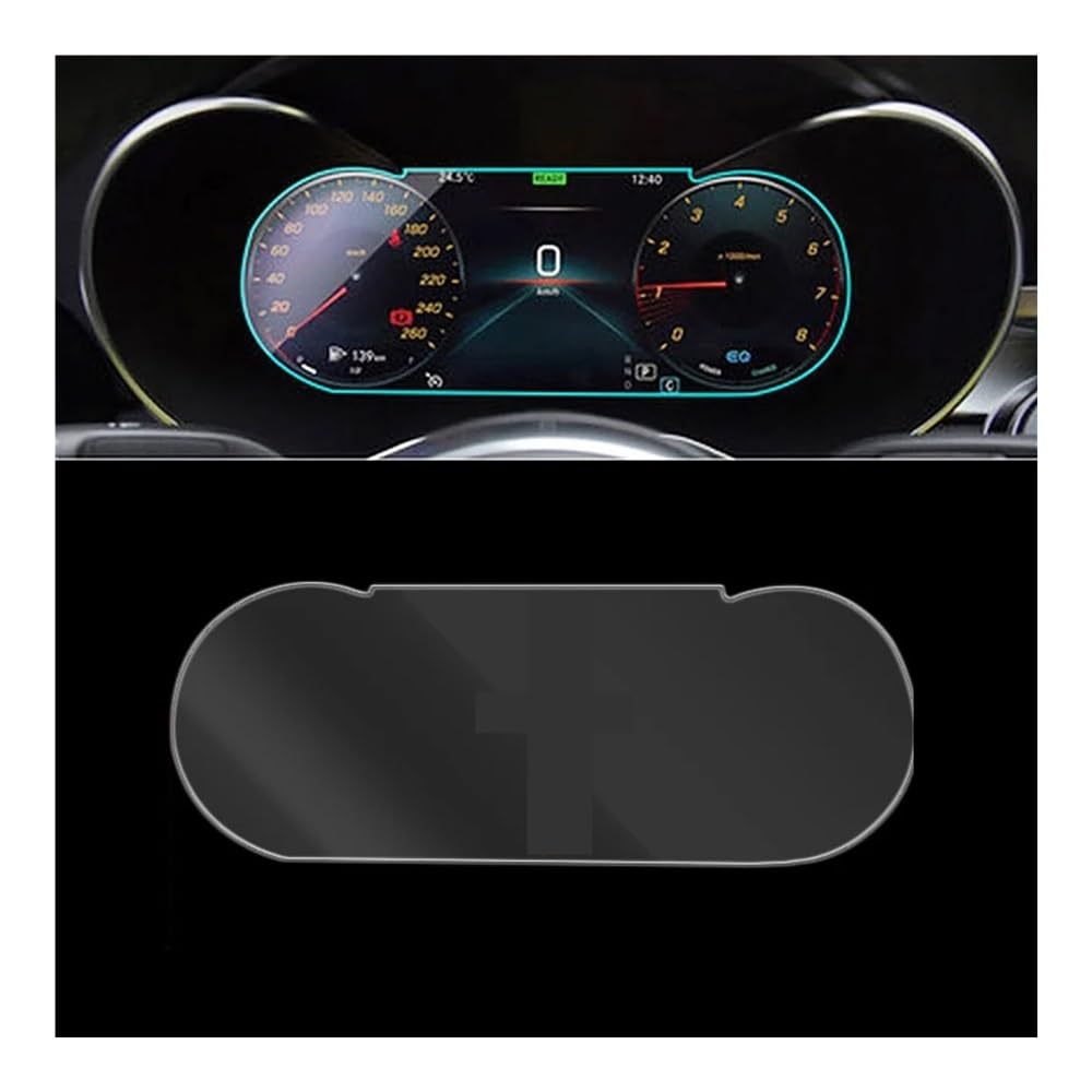 Displayschutzfolie Folie Für Benz Für C Klasse Für W205 2019-2021 Auto Dashboard Instrument GPS Navigation Bildschirm Gehärtetem Glas Schutz Film von FALELELV