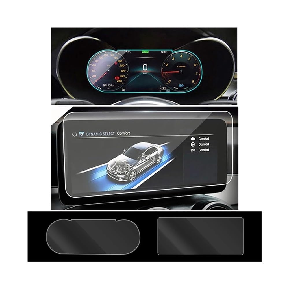 Displayschutzfolie Folie Für Benz Für C Klasse Für W205 2019-2021 Auto Dashboard Instrument GPS NavigationScreen Schutz Film von FALELELV