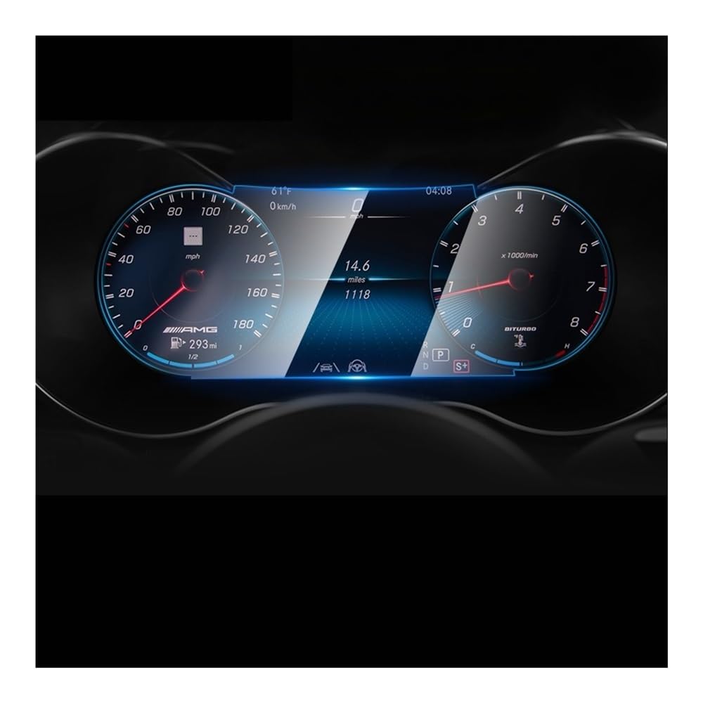 Displayschutzfolie Folie Für Benz Für C-klasse Für W205 2019-2022 Instrument Panel Membran Bildschirm Gehärtetem Glas Schutz Film von FALELELV