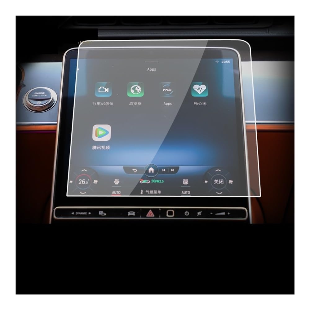 Displayschutzfolie Folie Für Benz Für Class-S 2021-2023 Auto Innen Instrument Panel Membran Bildschirm Gehärtetes Glas Schutz Film von FALELELV