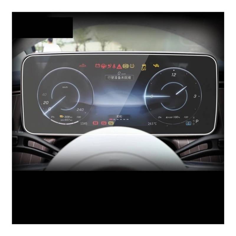 Displayschutzfolie Folie Für Benz Für EQE 2022 Auto Innen Instrument Panel Membran Bildschirm Gehärtetes Glas Schutz Film von FALELELV