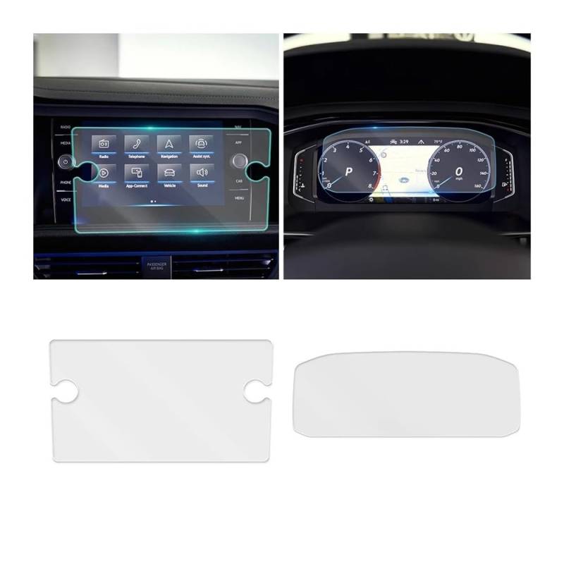 Displayschutzfolie Folie Für Für MK7 2019-2022 Auto Dashboard Instrument Panel GPS Bildschirm Gehärtetes Glas Schutz Film von FALELELV