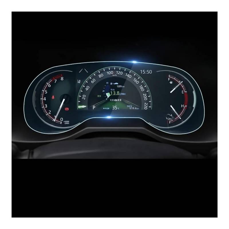 Displayschutzfolie Folie Für Für RAV4 2019-2023 Auto Innen Instrument Panel Membran Bildschirm TPU Schutz Film von FALELELV