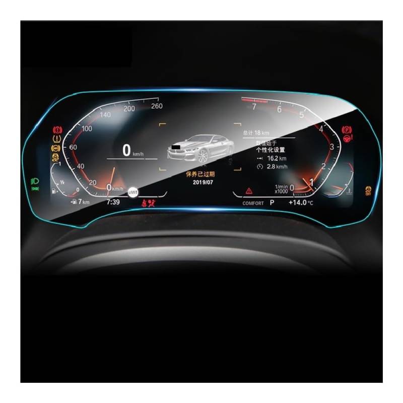 Displayschutzfolie Folie Für G14 Für G15 Für G16 Für Serie 8 2018-2023 Automotive Interior Instrument Panel Membran Display-schutzfolie von FALELELV