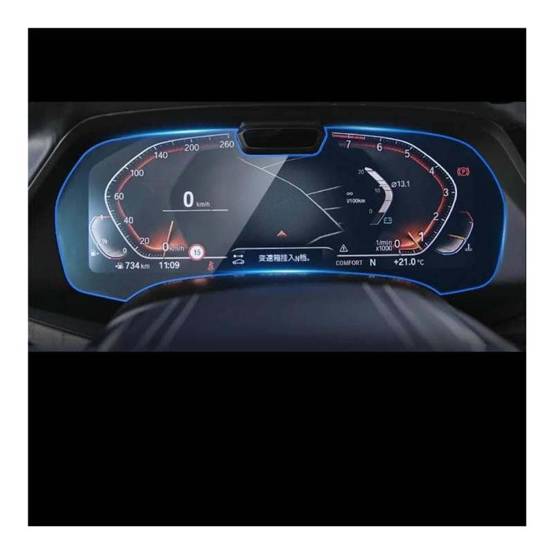 Displayschutzfolie Folie Für G30 Für G31 Für Serie 5 2020 Auto Innen Instrument Panel Membran Display-schutzfolie von FALELELV