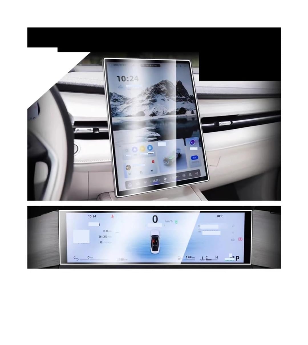 Displayschutzfolie Folie Für Geely Für Preface 2024 13,2 Zoll GPS Navigation Und Dashboard Touch Screen Schutz Film von FALELELV