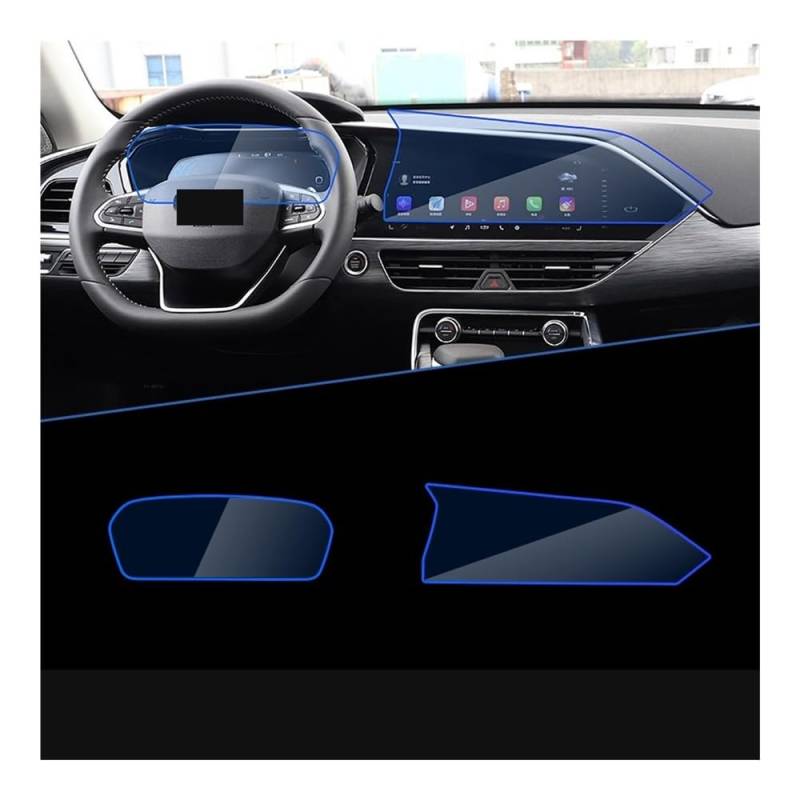 Displayschutzfolie Folie Für Geely Für Tugella Für FY11 2019-2020 Auto Navigation Instrument Film Fit Full Screen Protector von FALELELV