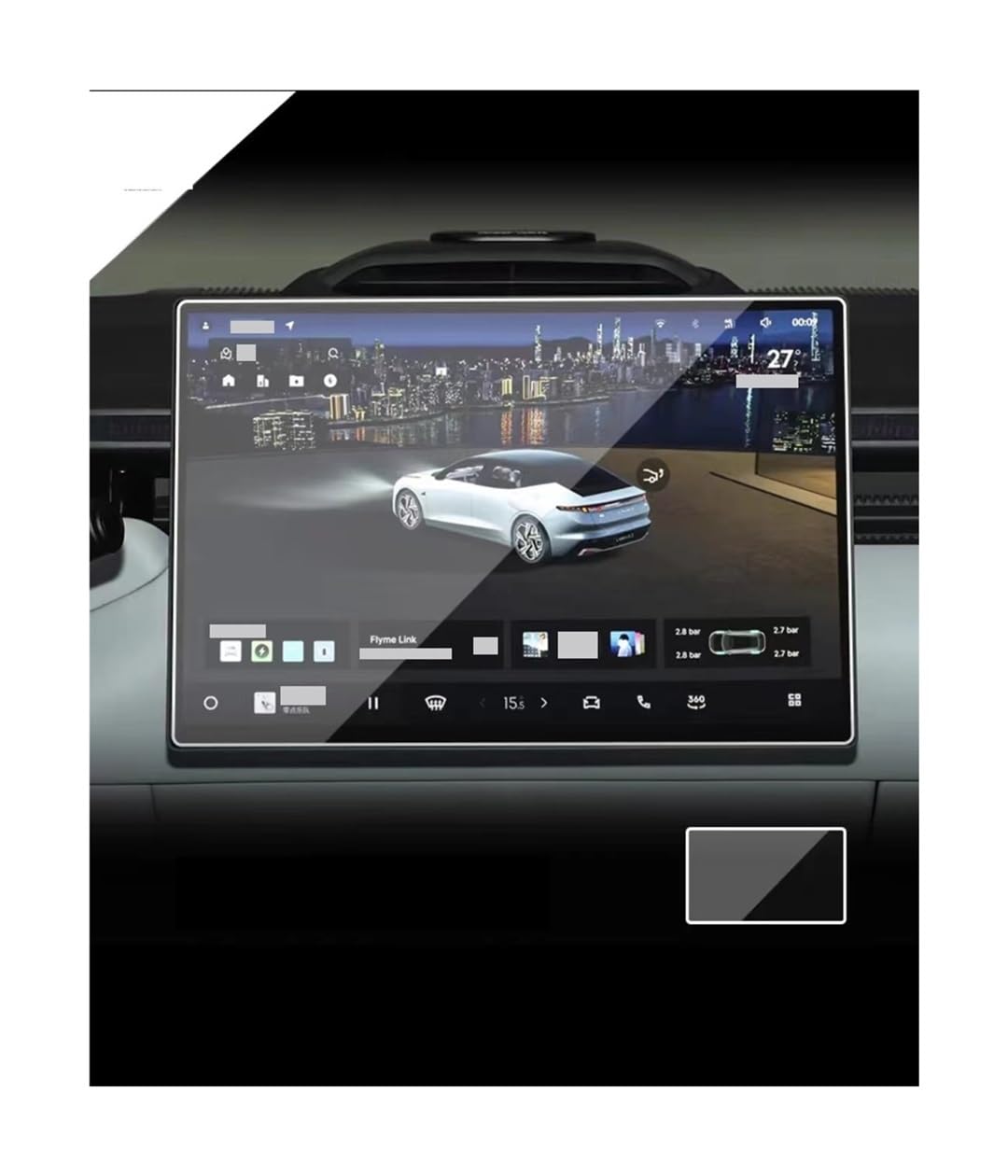 Displayschutzfolie Folie Für Leapmotor C16 2024 Auto GPS-Navigation UND Dashboard-Touchscreen Schutzfolie von FALELELV