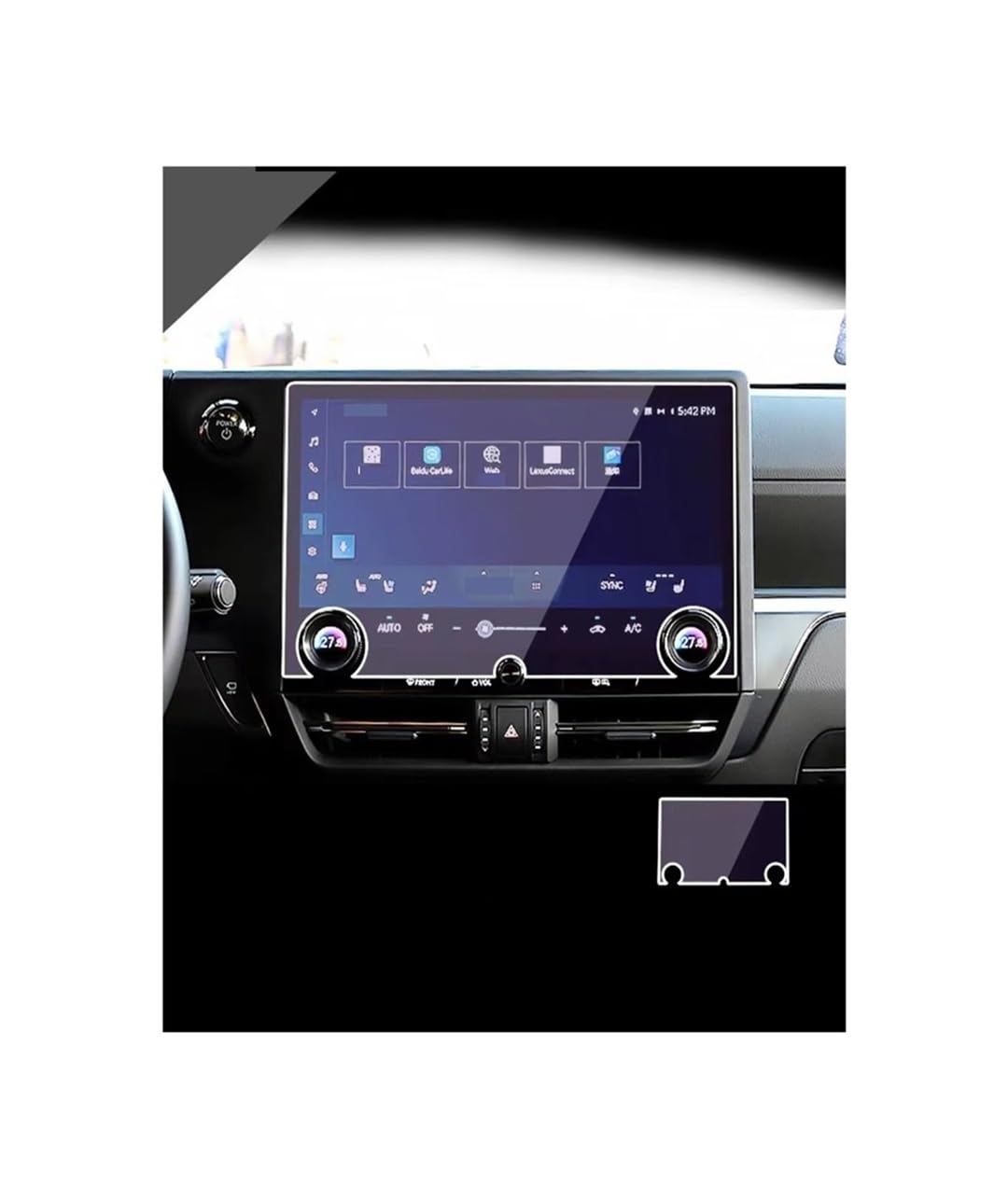 Displayschutzfolie Folie Für Lexus Für GX 2024 Auto GPS-Navigation UND Dashboard Touch Screen Schutz Film von FALELELV