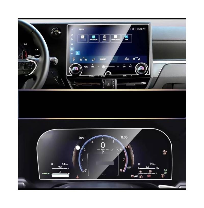 Displayschutzfolie Folie Für Lexus Für GX 2024 Auto GPS-Navigation UND Dashboard Touch Screen Schutz Film von FALELELV