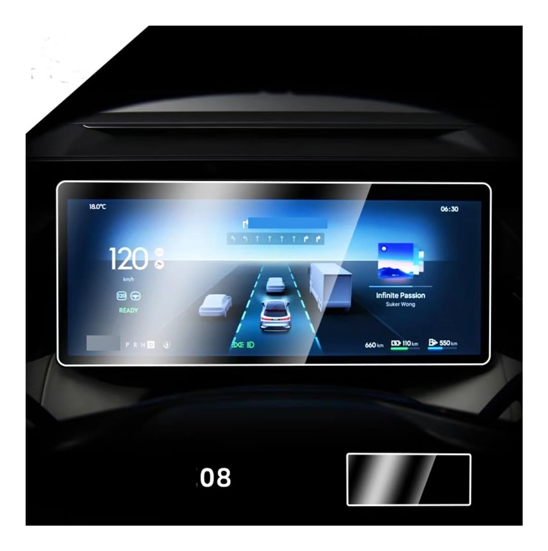 Displayschutzfolie Folie Für Lynk & Co 08 2023-2024 Auto GPS-Navigation und Dashboard-Touch-Schutzfolie von FALELELV